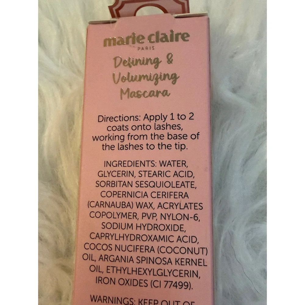 Marie Claire Paris Defining & Volumizing Mascara Jet Black 8ml Argan Oil Infused